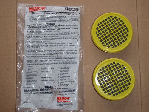 NEW -- Willson Wilson R25 Respirator Replacement Chemical Cartridge, Set of 2