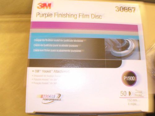 Brand New Purple Finishing Film Hookit Disc, 6 in, P1500, 50 discs per box