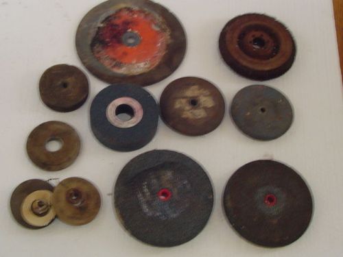 Lot of 11 big abrasive grinding wheels mixed metal size/type 5 6 7 8 x 1 1/2 3/4 for sale