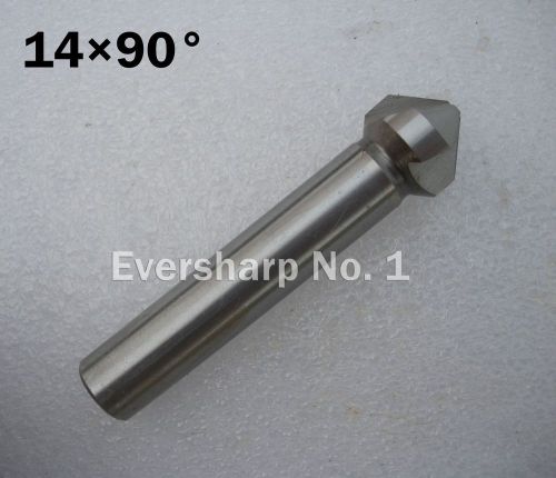 New 1pcs hss chamfer end mill cutter dia 14mm 90 degree 3 flute countersink bit for sale