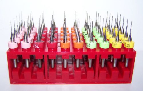 (50) set of micro pcb drills - (.0138&#034; to .0197&#034;) for sale
