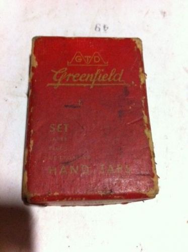 Greenfield Vintage Hand Tap set GTD Original Box and Wood Holder