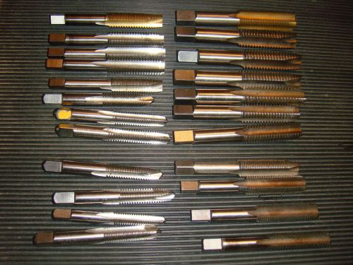 Mixed lot 20 used hand taps 5/8 - 5/16 fastenal sharpcut gtd union doall usa nr for sale