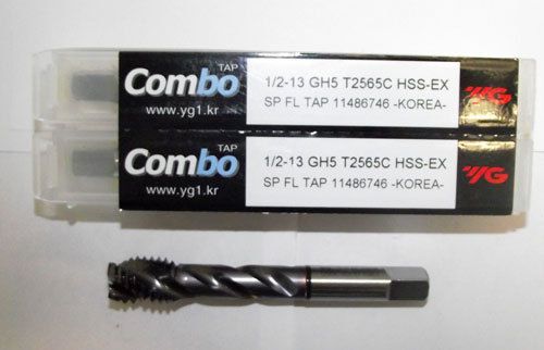 3pc 9/16-18 YG1 Combo Tap Spiral Flute Taps for Multi-Purpose Coated