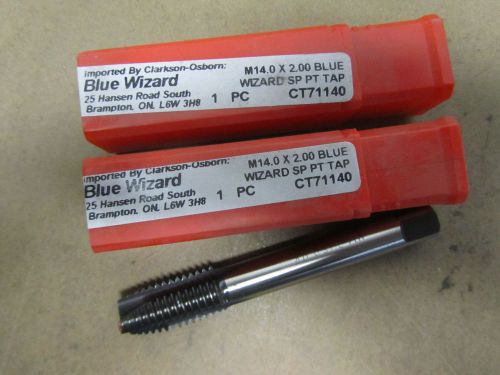 3 new CLARKSON-OSBORN Blue Wizard M14.0 x 2.00 Metric Spiral Point 3 Flutes Taps