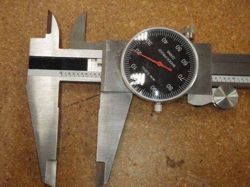 Nice Imported Black-Face Dial Caliper 12&#034; .001&#034; Grad Stainless Steel !55B!