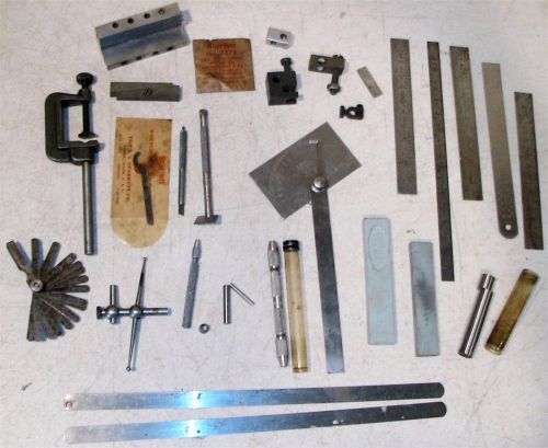 Mixed lot machinist tools starrett lufkin carboloy craftsman 154b edge finder for sale