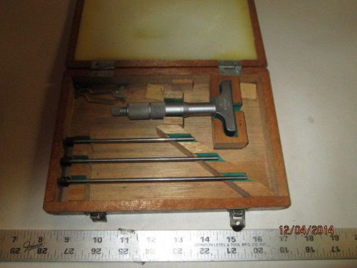 Machinist tools lathe mill mitutoyo depth micrometer gage gauge in case for sale