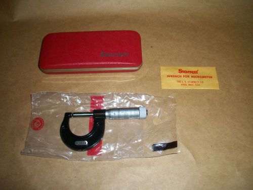 Starrett Micromter No 211-1 Unused With Padded Case