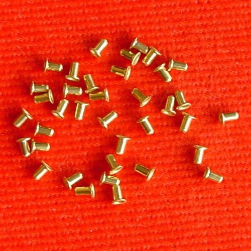&gt; 100x Copper Alloy Brass Eyelet 1.5x3mm for Soldering Connection-Fe