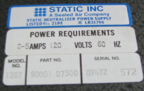 Static Inc Neutralizer 1207/LR31746/90001-07300