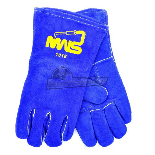 Tillman 1018  14&#034; Cowhide/Lined Stick Welding Gloves, Blue Large