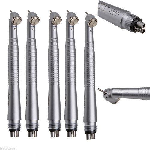 5pcs dental 45 degree surgical high fast speed handpiece 4 hole air turbine push for sale