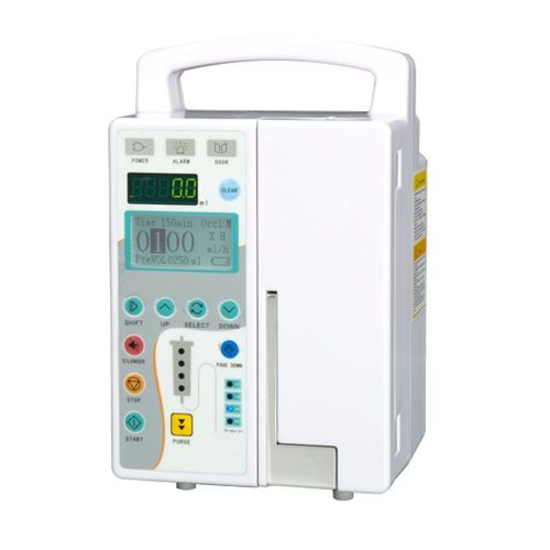 New LCD Medical IV Fluid Infusion Pump Audible Visual Alarm Rechargeable Battery