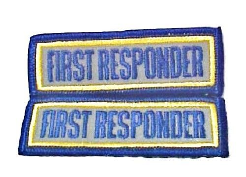 First Responder Reflective Patch Set EMT EMS  3 x 1 Embroidered Shoulder Patches