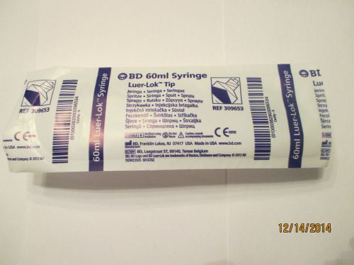 BD 60ML LUER-LOK TIP MEDICAL SYRINGES SEALED STERILE w/o NEEDLE