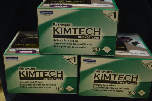KIMTECH WIPES - 280 WIPES PER BOX - LOT OF 3