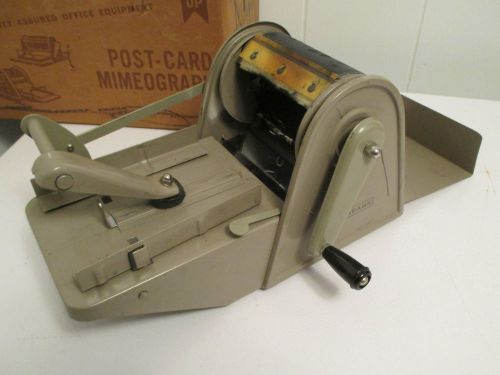 Vintage post card mimeograph machine sears office equipment w/supplies gc for sale