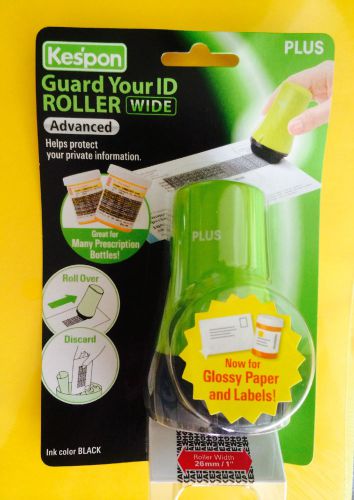Plus guard your id roller wide advanced - green - black ink  free shipping!!! for sale