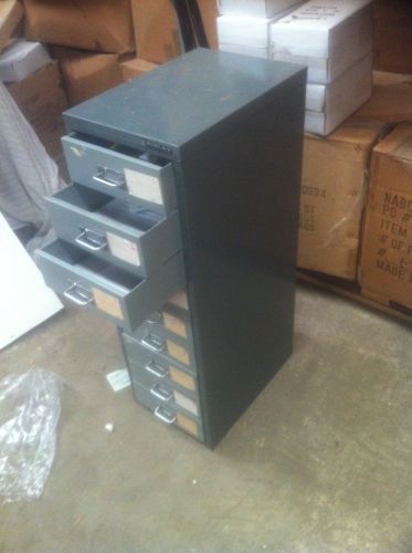 Metal multi drawer storage cabinet for office home or workshop