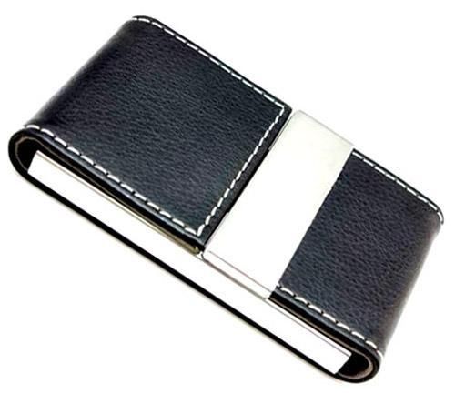 Leatherette Magnetic Business Name ID Card Holder Case B54B