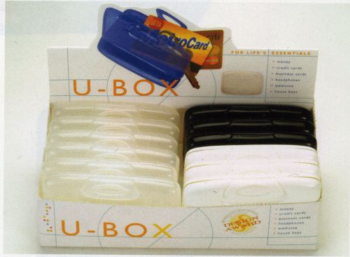 U-BOX For Life&#039;s Essentials Card Holder Case WHITE money,business or credit card