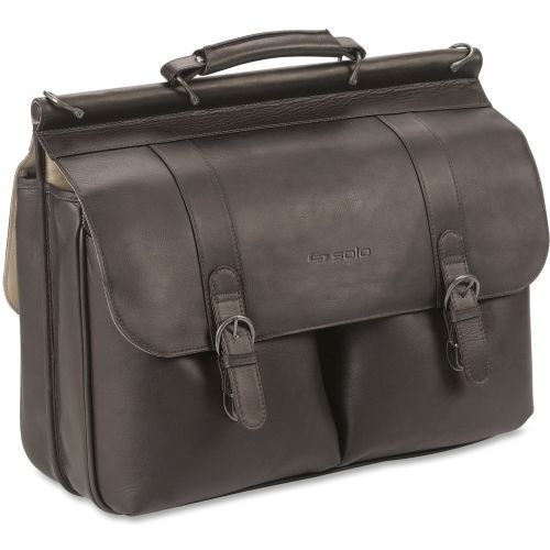 Executive Leather Briefcase, 16&#034;, 16 1/2 x 5 x 13, Espresso