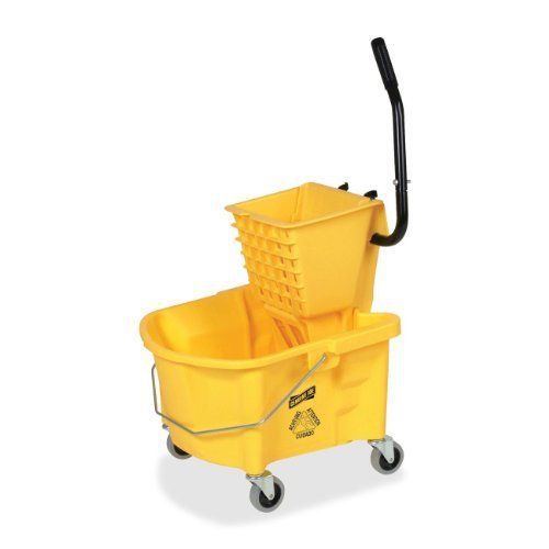 Genuine Joe GJO60466 Splash Guard Mop Bucket Wringer 6.50 gallon Capacity Yellow
