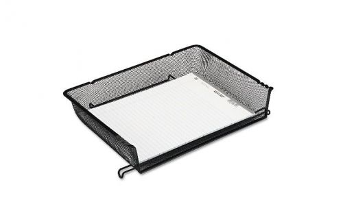 Rolodex Nestable Mesh Stacking Side Load Letter Tray, Wire, Black