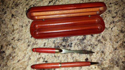 Personalized rosewood finish Pen and Letter opener Set
