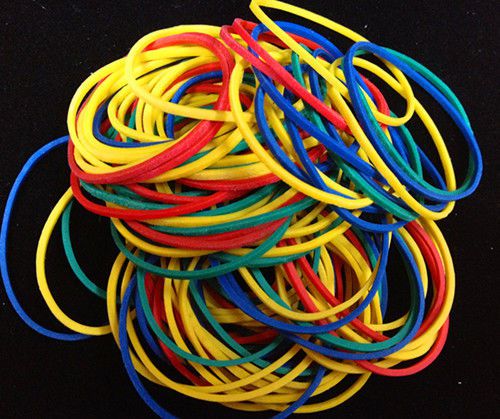 100 PCS Rubber Bands Colorful Rubber Elastic Bands many colors