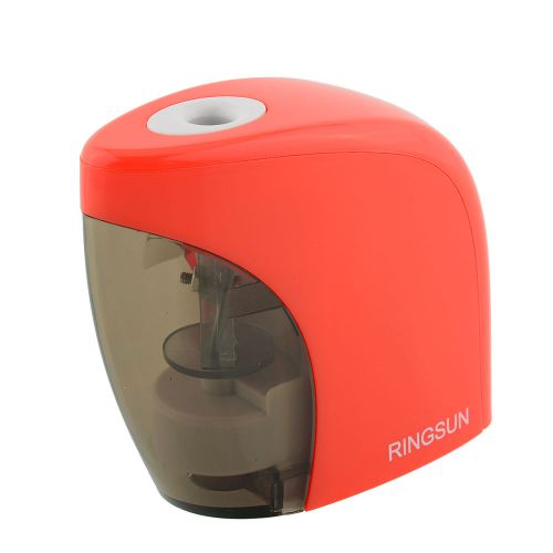 Red Electric Battery Switch Pencil Sharpener For Office Students Desktop