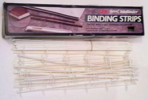 GBC Personal VeooBinder Binding Strips WHITE 25 11&#034; 6-Pin Unused