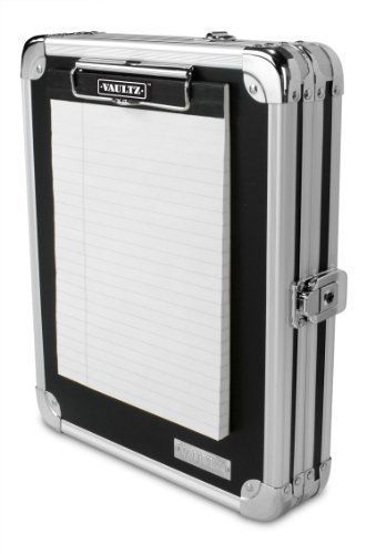 Locking mini storage clipboard 5 x 8 black with chrome accents for sale