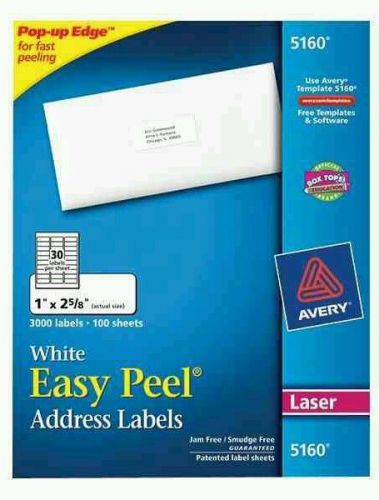 Avery 5160 Labels 3000 FREE SHIPPING!