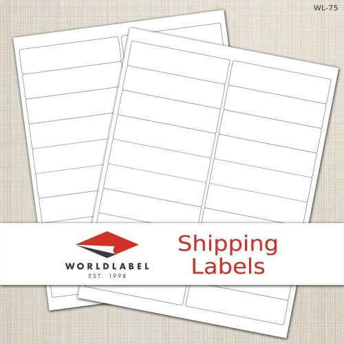 Address Labels: 4&#034; x 1&#034;, 20 labels/sheet, 750 sheets, uses 5161, 8161 templates