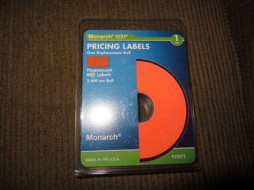 Monarch 1131 Pricing Labels One Replacement Roll 2,500 Fluorescent Red Labels
