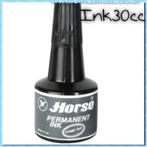 New Ink 30cc Horse Black Stamp Ink Pad Water Proof Refill Permanent High quality