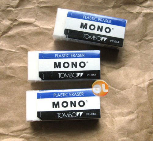 3x Tombow Mono Plastic Eraser Rubber Small