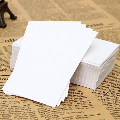 100pcs white blank trading business wood cards label tag name card 90 x 55mm diy for sale