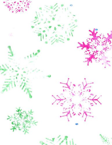 10 SHEETS SNOWFLAKES PAPER Use With Printers, Craft Projects, Invitations