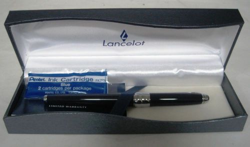 Pentel Lancelot Blue Barrel Fountain Pen w/ Blue Ink LCF30MC NIB