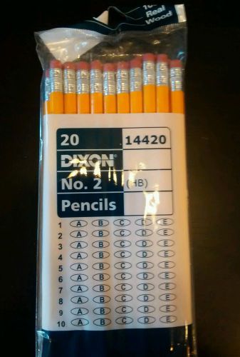 20 Dixon No. 2 Pencils - New - FREE SHIPPING