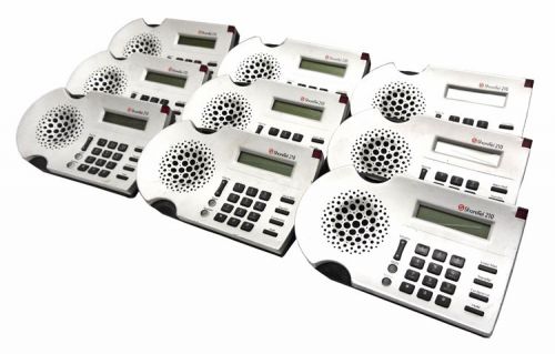 (9) ShoreTel 210 SI S1 VOIP IP Business Office Display Phone Base SILVER PARTS