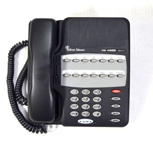 Tadiran Desk/Wall Phone, 14 STD/BL Black/Charcoal W/Stand for Emerald Ice System