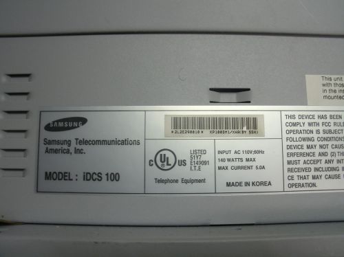 Samsung iDCS 100 KP100D M1/XAR - Main Cabinet with Power Supply - NO CARDS
