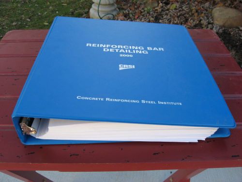 CRSI Reinforcing Bar Detailing Textbook 2000 in 3-ring binder