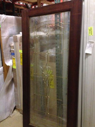 Solid WOOD Entry Door slab FULL LENGTH Camed Decorative Insulated Glass 3-0 X6-8