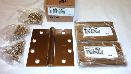 3 ives 3pb1 4.5&#034; x 4.5&#034; 639 plain bearing mortise butt door hinges satin bronze for sale