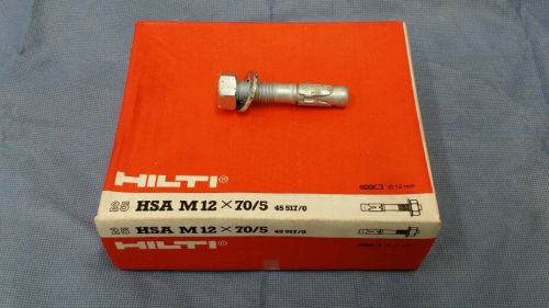 New box of 25 hilti anchor bolts hsa m12 x 70/5 ( 45 517/0 ) for sale